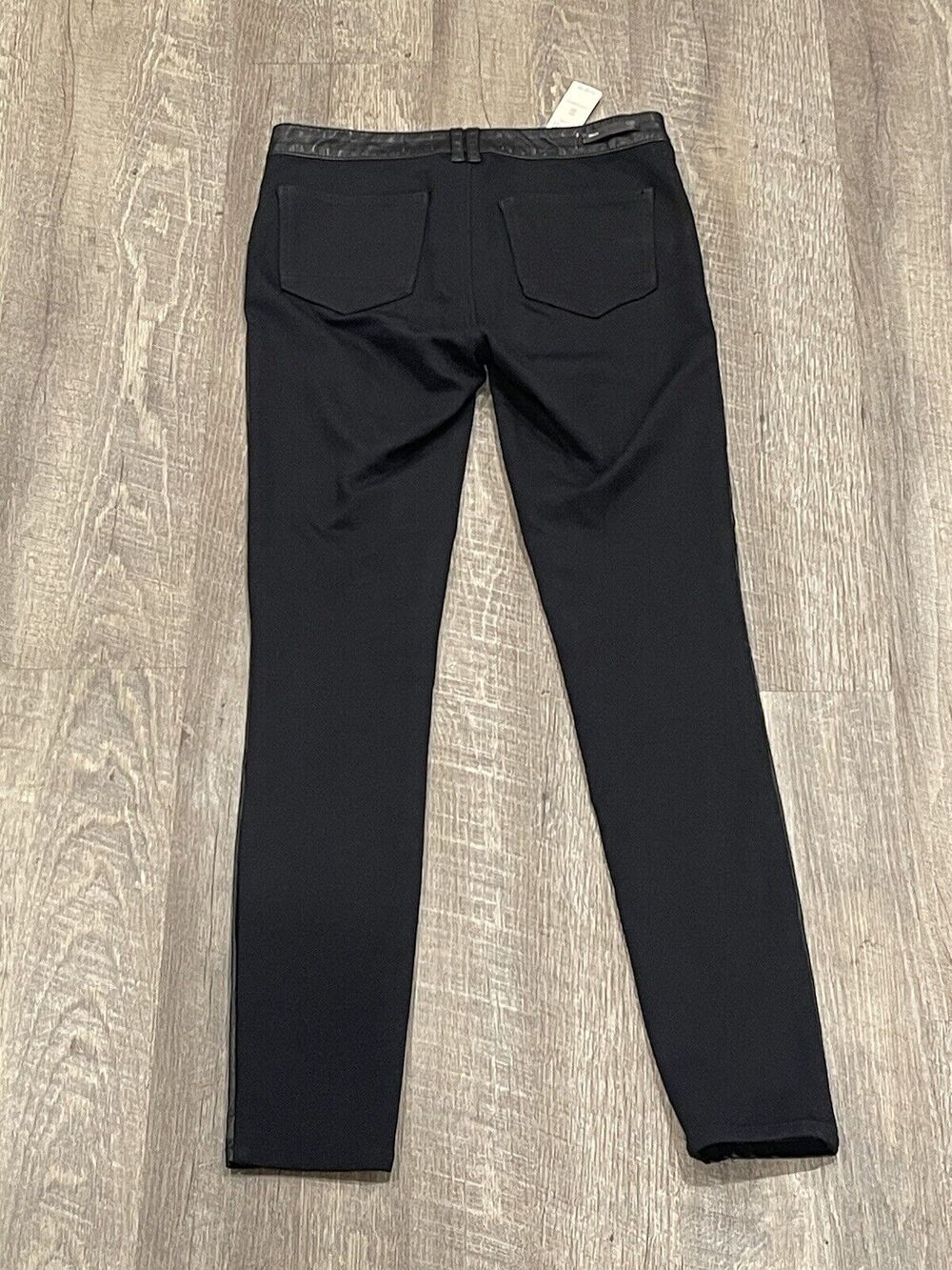 Anthropologie Pilcro The Letterpress Black Spandex Faux Leather Skinny Pants 26